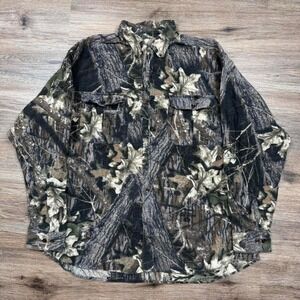 vintage 90s ozark trail camo thick flannel shirt